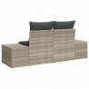 Sofa Ogrodowa z poduszką Szary 184 x 62 x 69 cm polirattan