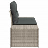 Sofa Ogrodowa z poduszką Szary 184 x 62 x 69 cm polirattan