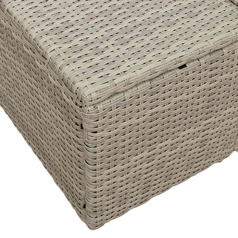 Sofa Ogrodowa z poduszką Szary 184 x 62 x 69 cm polirattan