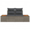 Sofa Ogrodowa Szary 184 x 62 x 85cm polirattan