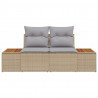 Sofa Ogrodowa Beżowy 184 x 62 x 85cm polirattan