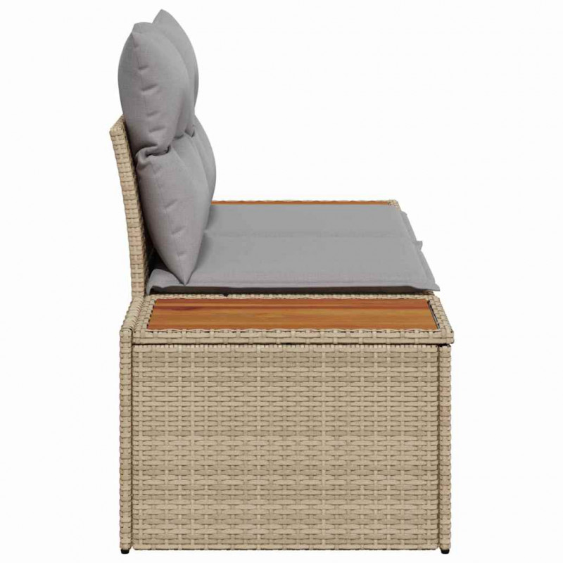 Sofa Ogrodowa Beżowy 184 x 62 x 85cm polirattan