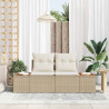 Sofa Ogrodowa Beżowy 184 x 62 x 85cm polirattan