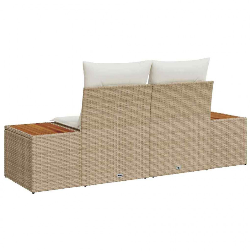Sofa Ogrodowa Beżowy 184 x 62 x 85cm polirattan