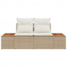 Sofa Ogrodowa Beżowy 184 x 62 x 85cm polirattan
