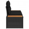 Sofa Ogrodowa Czarny 184 x 62 x 85cm polirattan