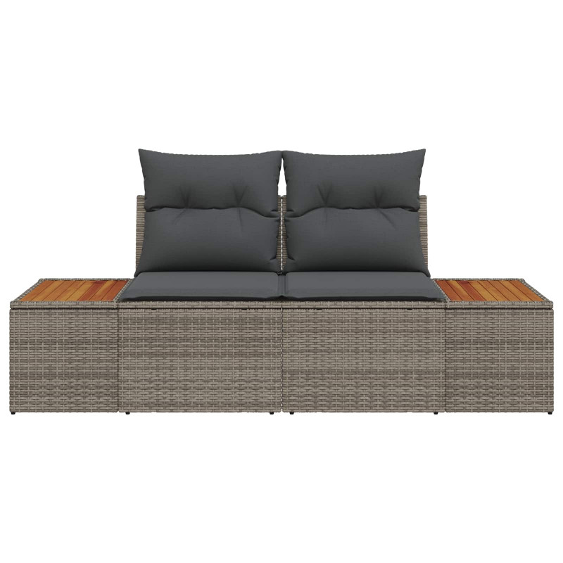 Sofa Ogrodowa Szary 184 x 62 x 85cm polirattan