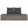Sofa Ogrodowa Szary 184 x 62 x 85cm polirattan