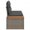 Sofa Ogrodowa Szary 184 x 62 x 85cm polirattan