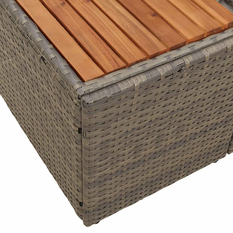 Sofa Ogrodowa Szary 184 x 62 x 85cm polirattan
