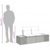 Sofa Ogrodowa Szary 184 x 62 x 85cm polirattan