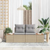 Sofa Ogrodowa Beżowy 184 x 62 x 85cm polirattan