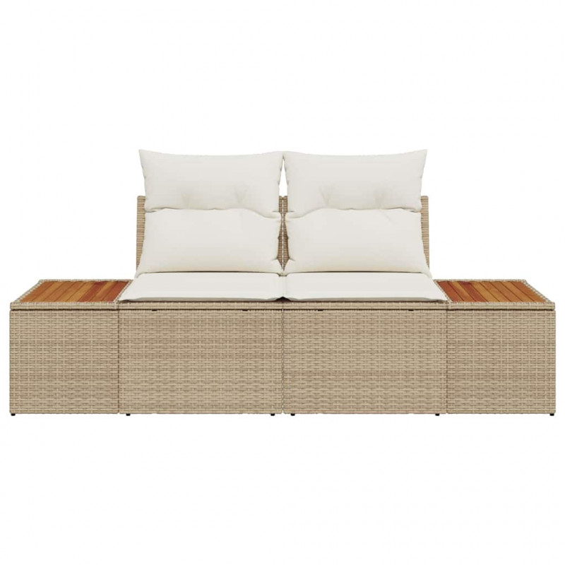 Sofa Ogrodowa Beżowy 184 x 62 x 85cm polirattan