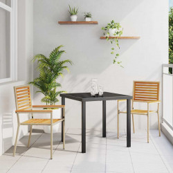 Zestaw krzeseł ogrodowych 2 pcs Brązowy i beżowy
