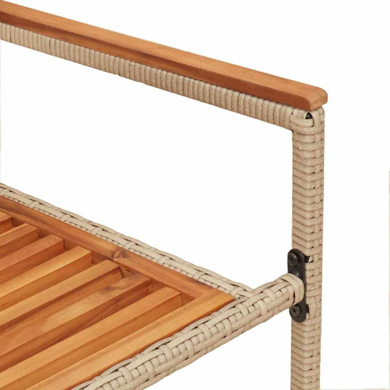Zestaw krzeseł ogrodowych 2 pcs Brązowy i beżowy