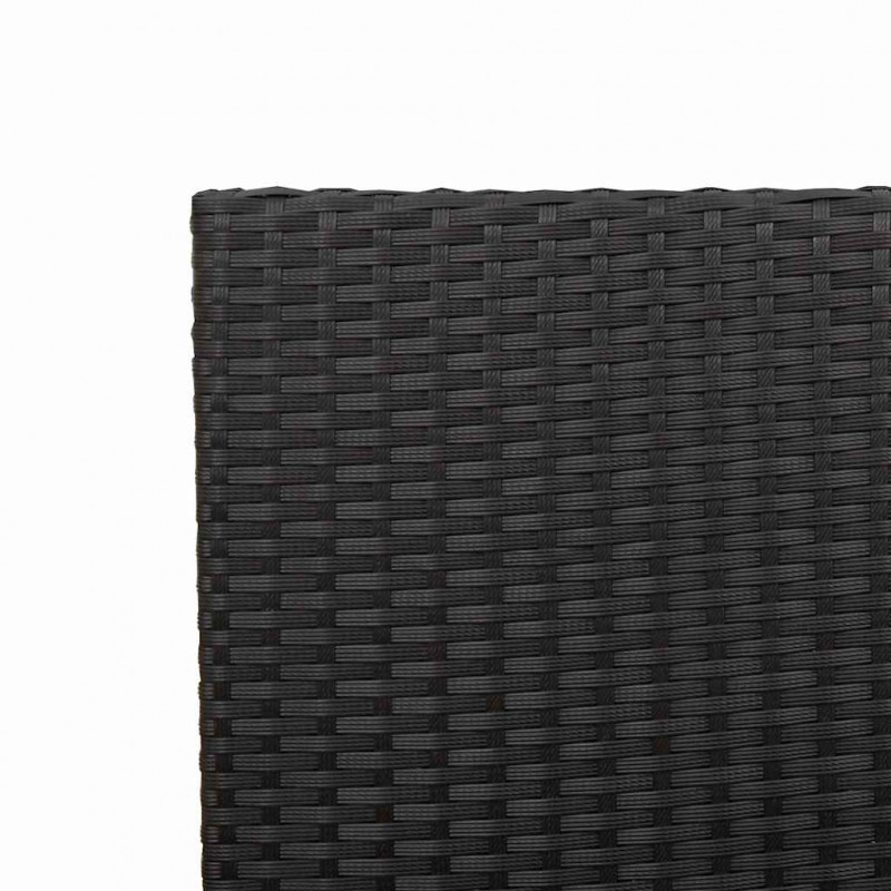 Zestaw krzeseł ogrodowych 2 pcs Czarny i Brązowy