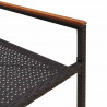 Zestaw krzeseł ogrodowych 2 pcs Czarny i Brązowy