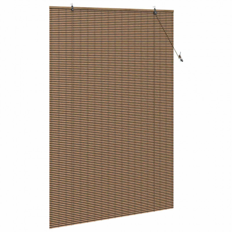 Roleta z zasłonami Brązowy 150 x 220 cm Bambus