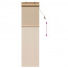 Roleta z zasłonami Brązowy 60 x 220 cm Bambus