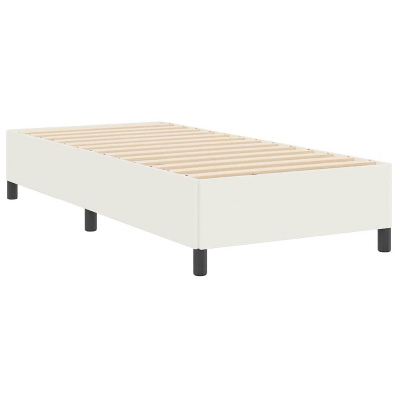 Łóżko sprężynowe Kremowy 80 x 200 cm Tkanina sztruksowa