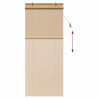 Roleta z zasłonami Brązowy 80 x 220 cm Bambus