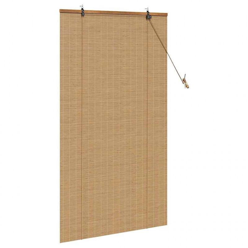 Roleta z zasłonami Brązowy 90 x 160 cm Bambus