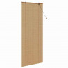 Roleta z zasłonami Brązowy 90 x 220 cm Bambus