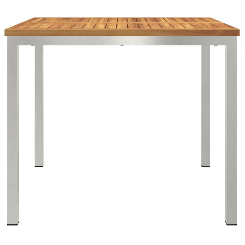 StółJadalny Brązowy 90 x 90 x 75 cm Lite Drewno Akacji