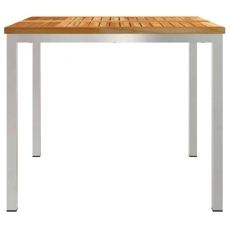 StółJadalny Brązowy 90 x 90 x 75 cm Lite drewno teakowe