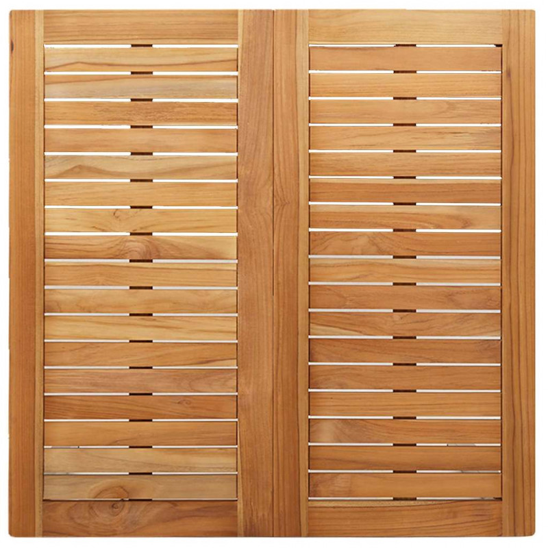 StółJadalny Brązowy 90 x 90 x 75 cm Lite drewno teakowe