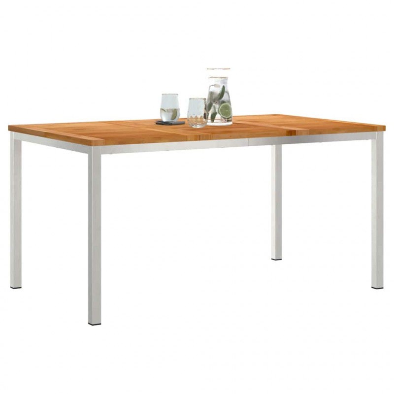 StółJadalny Brązowy 150 x 90 x 75 cm Lite drewno teakowe