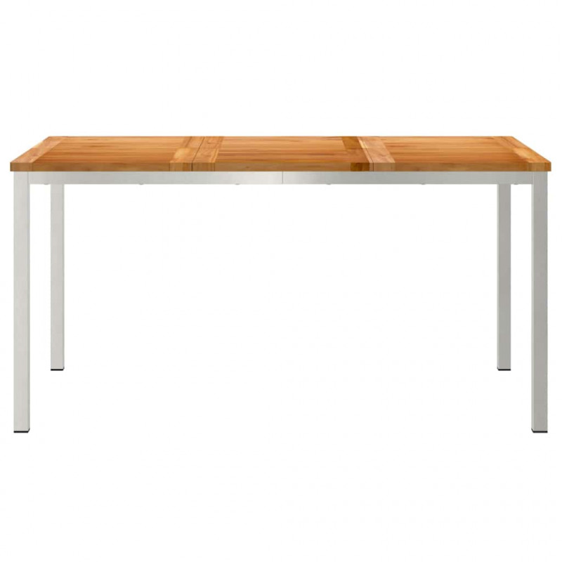 StółJadalny Brązowy 150 x 90 x 75 cm Lite drewno teakowe