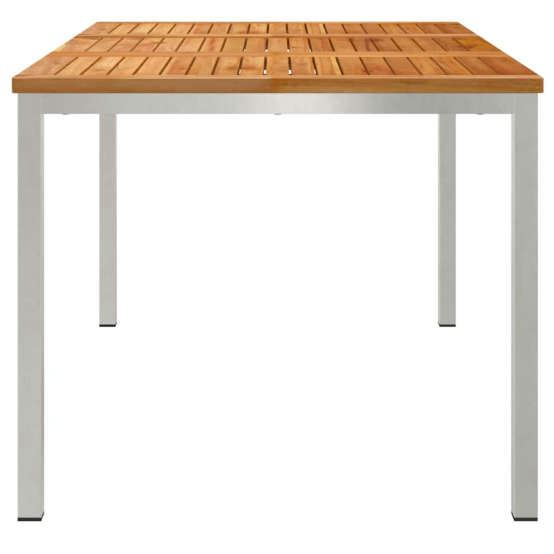 StółJadalny Brązowy 150 x 90 x 75 cm Lite drewno teakowe