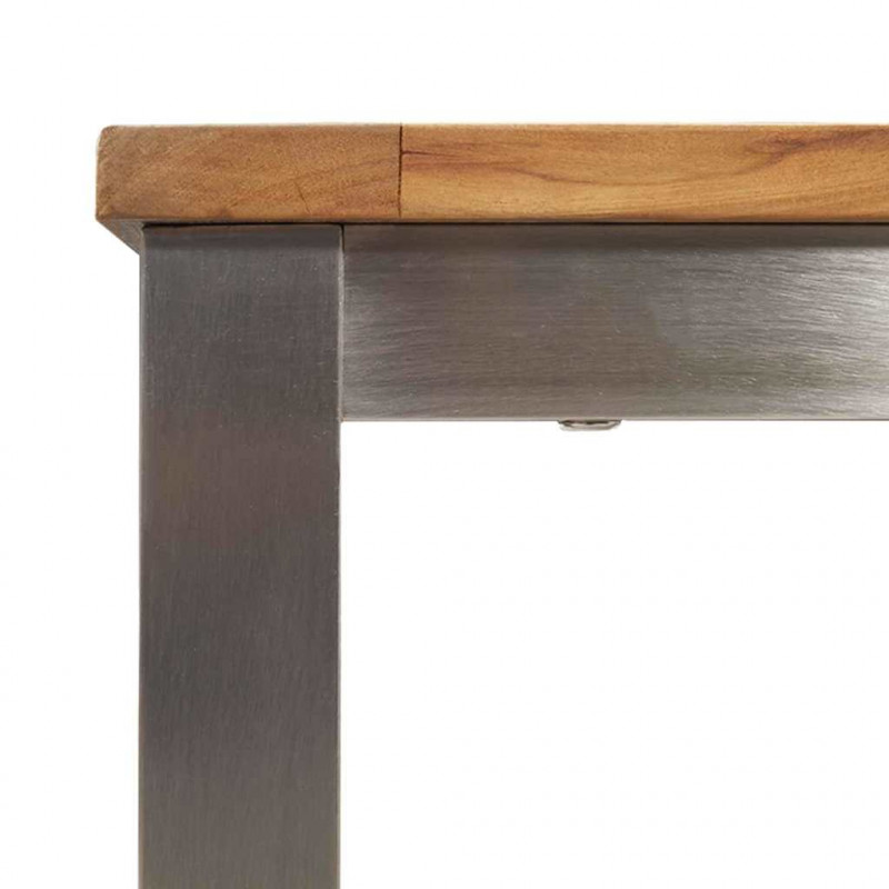 StółJadalny Brązowy 150 x 90 x 75 cm Lite drewno teakowe