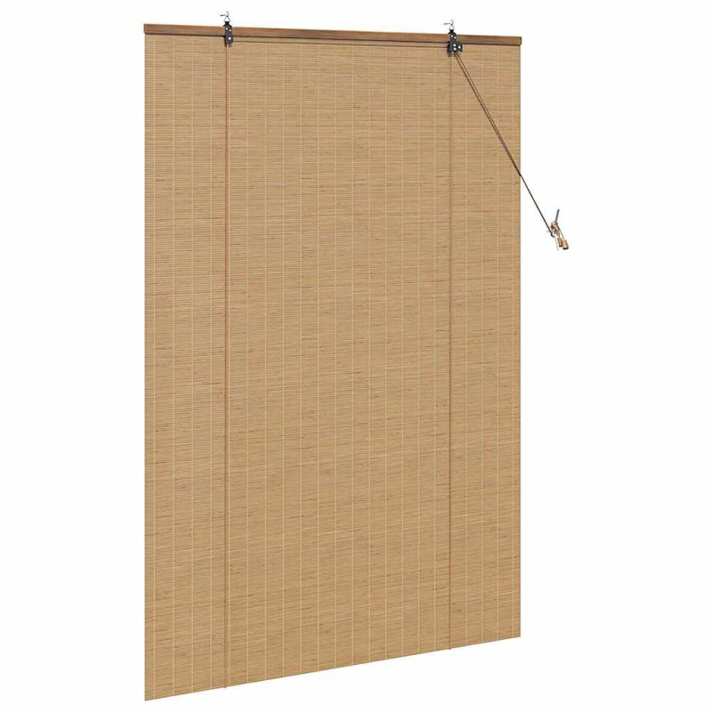 Roleta z zasłonami Brązowy 120 x 160 cm Bambus
