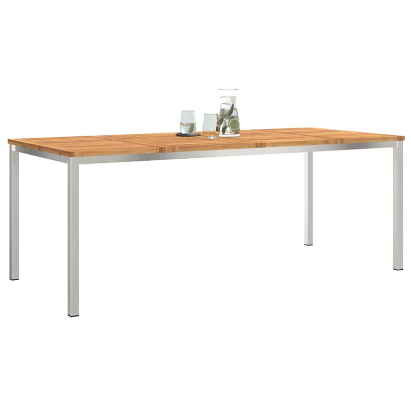 StółJadalny Brązowy 200 x 90 x 75 cm Lite Drewno Akacji