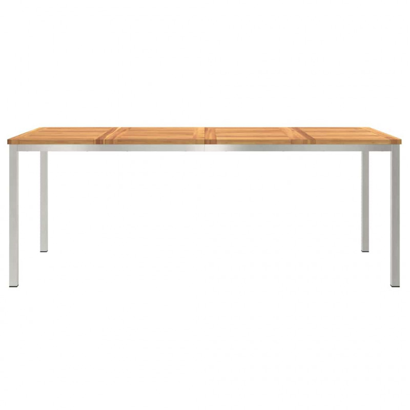 StółJadalny Brązowy 200 x 90 x 75 cm Lite Drewno Akacji