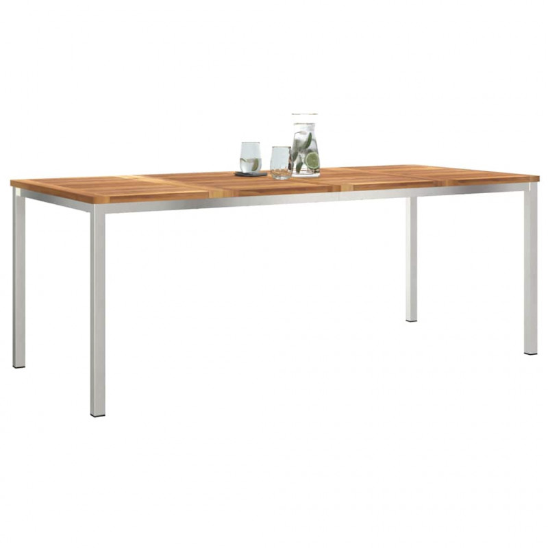 StółJadalny Brązowy 200 x 90 x 75 cm Lite drewno teakowe