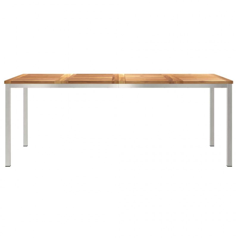 StółJadalny Brązowy 200 x 90 x 75 cm Lite drewno teakowe