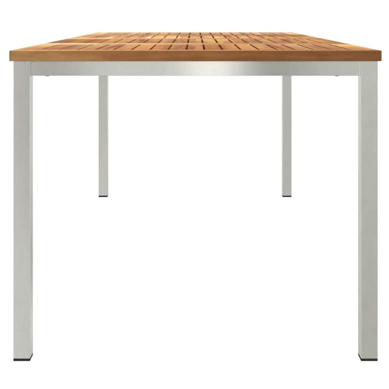 StółJadalny Brązowy 200 x 90 x 75 cm Lite drewno teakowe