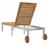 Leżak Olej Naturalny 205 x 53 x 100 cm Lite Drewno Akacji