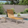 Leżak Olej Naturalny 205 x 53 x 100 cm Lite drewno teakowe