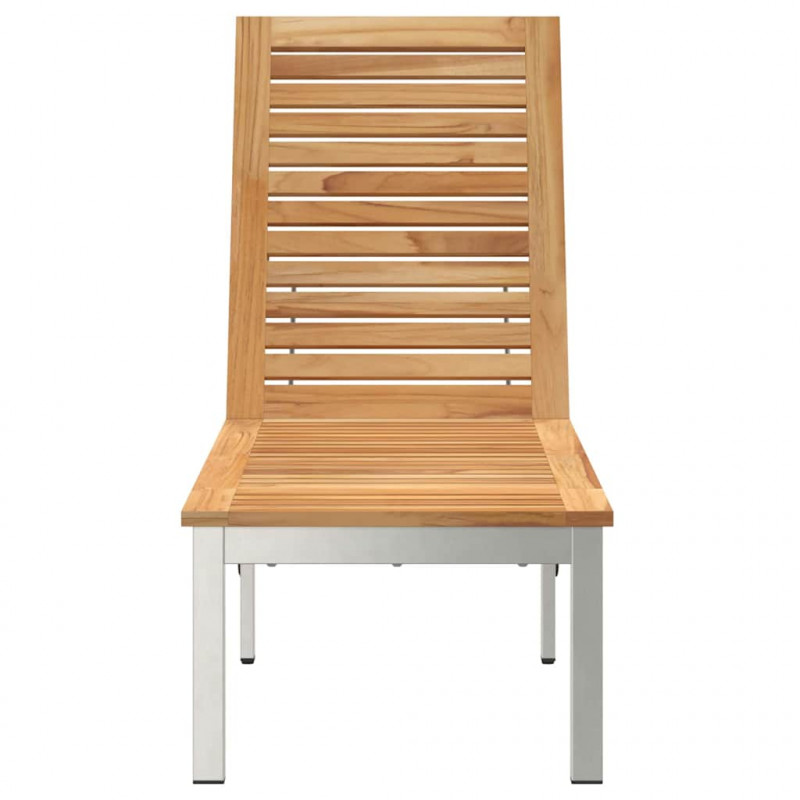 Leżak Olej Naturalny 205 x 53 x 100 cm Lite drewno teakowe