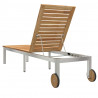Leżak Olej Naturalny 205 x 53 x 100 cm Lite drewno teakowe
