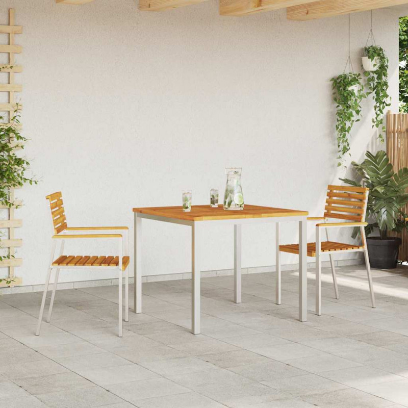 Krzesło Ogrodowe 2 pcs Olej Naturalny Lite Drewno Akacji