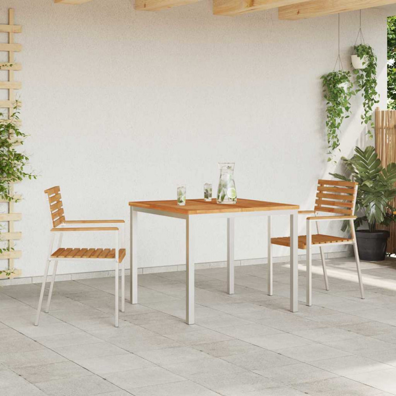 Krzesło Ogrodowe 2 pcs Olej Naturalny Lite drewno teakowe