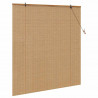 Roleta z zasłonami Brązowy 150 x 160 cm Bambus
