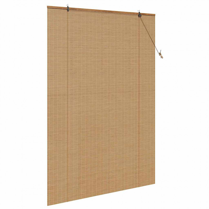 Roleta z zasłonami Brązowy 150 x 220 cm Bambus
