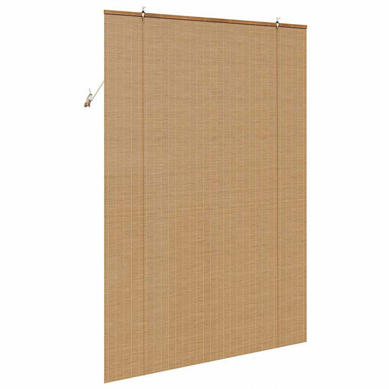 Roleta z zasłonami Brązowy 150 x 220 cm Bambus