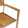 Krzesło Ogrodowe 4 pcs Brązowy Lite drewno teakowe